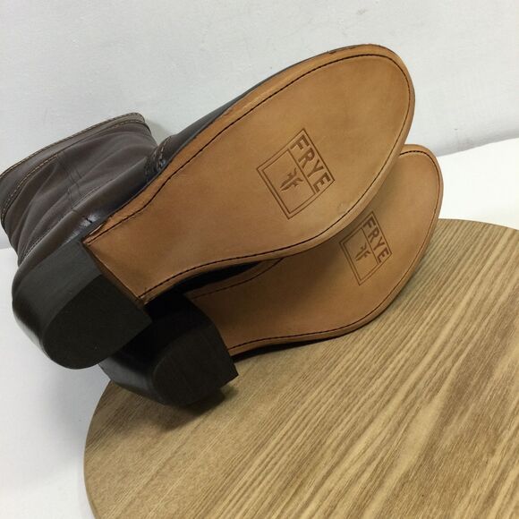 FRYE Womens Jane 14L Stitch AFG Leather Casual Dress Boot Dark Brown Size 10 NWB - Picture 11 of 14